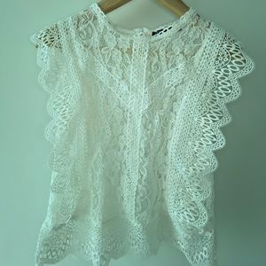 Zara Lace White Top